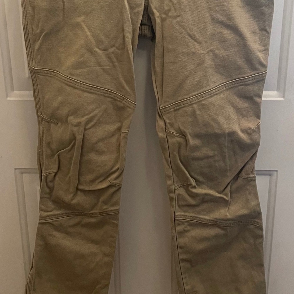 Wrangler Riggs Workwear 14X31 Tan Canvas Carpenter Pants Reinforced Knee - Picture 3 of 10